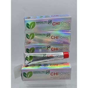 4 Lot CHI Ionic Permanent Shine Creme Hair Color -‎ 3 oz  - Blue Additive - NEW